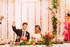 Maharani and Raja toast. indian bride,indian wedding reception