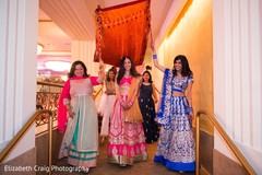 Beautiful indian bride entering the sangeet celebration. Beautiful indian bride entering the sangeet celebration.