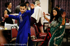Maharani and Raja dancing at their sangeet celebration. Maharani and Raja dancing at their sangeet celebration.