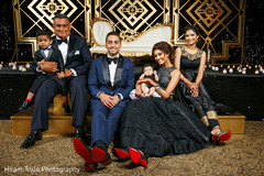 Elegant indian wedding reception family portrait. Elegant indian wedding reception family portrait.