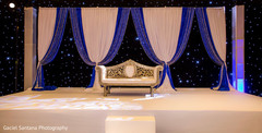 Night themed reception stage. Night themed reception stage.