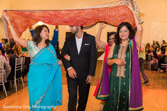 Indian groom entering the sangeet. Indian groom entering the sangeet.