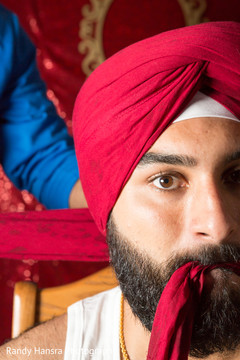 Sikh indian groom geeting ready. Sikh indian groom geeting ready.