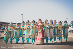Beautiful sikh bride with her bridesmaids. Beautiful sikh bride with her bridesmaids.
