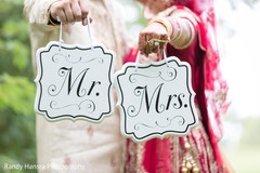 "Mr. and Mrs." signs. "Mr. and Mrs." signs.