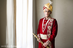Indian groom's wedding ceremony outfit. Indian groom's wedding ceremony outfit.