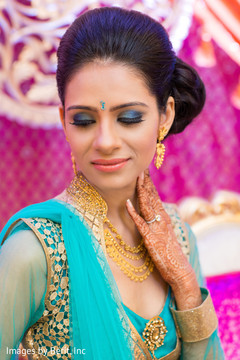 Indian bride at sangeet ceremony Indian bride at sangeet ceremony