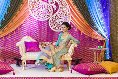 Indian bride photoshoot at sangeet ceremony Indian bride photoshoot at sangeet ceremony