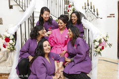 Indian bride and bridesmaids getting ready for wedding ceremony Indian bride and bridesmaids getting ready for wedding ceremony