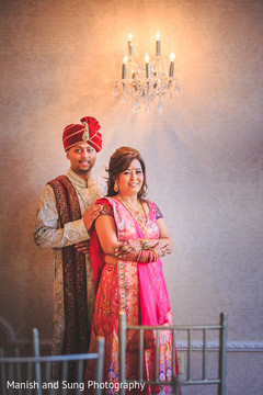 Indian wedding family portrait. Indian wedding family portrait.