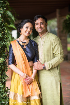 Indian couple portrait for sangeet. Indian couple portrait for sangeet.