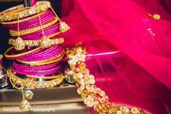Lovely pink and gold bridal bangles. Lovely pink and gold bridal bangles.