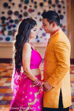 India couple portrait for sangeet. India couple portrait for sangeet.