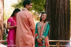 Lovely indian couple at sangeet ceremony indian wedding gallery,indian bridal fashions,indian groom fashion