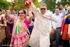 Family and friends having fun during baraat Family and friends having fun during baraat