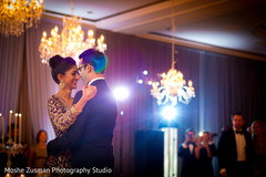 Indian couple first dance at wedding reception Indian couple first dance at wedding reception