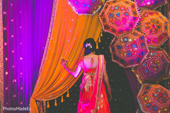 Indian bride photography at sangeet ceremony lightning,indian wedding ceremony floral and decor,indian wedding ceremony photography