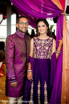 Lovely indian couple at sangeet ceremony Lovely indian couple at sangeet ceremony