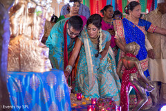 Indian couple at their sangeet. Indian couple at their sangeet.