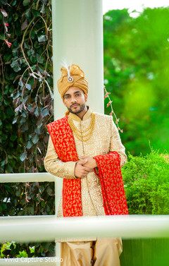 Indian groom pre wedding ceremony portrait. Indian groom pre wedding ceremony portrait.