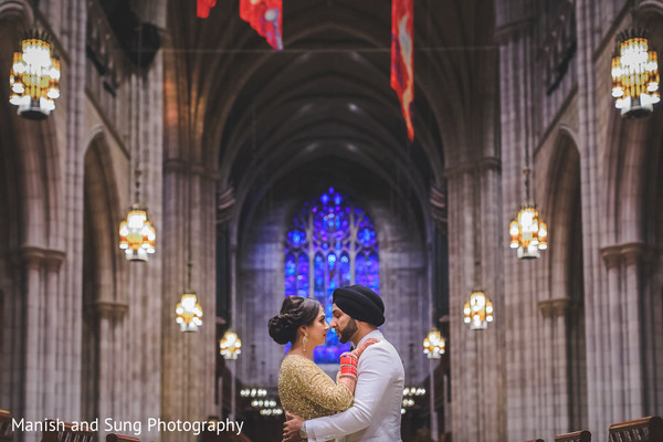 Sweet couple in the church