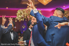 Groomsmen dancing indian wedding party,dj,indian wedding dance