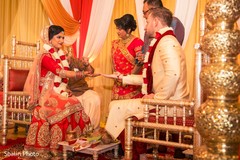 Bride and groom during wedding ceremony Bride and groom during wedding ceremony
