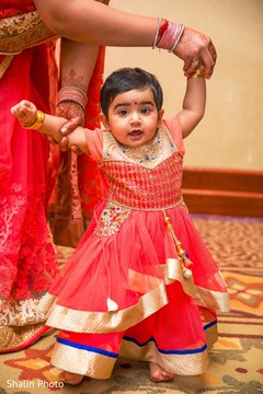 Lovely pink and gold baby sari Lovely pink and gold baby sari