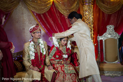 Sweet indian couple at their wedding ceremony. Sweet indian couple at their wedding ceremony.
