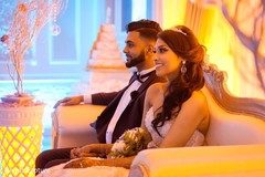 Lovely couple in their reception outfits indian wedding dress,indian fusion wedding reception