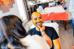 Indian groom at haldi ceremony Indian groom at haldi ceremony