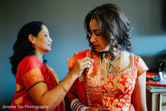 Indian bride getting ready for wedding ceremony Indian bride getting ready for wedding ceremony