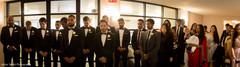 Indian groom with groomsmen and other guests before wedding ceremony Indian groom with groomsmen and other guests before wedding ceremony