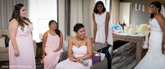 Indian bride and bridesmaids ready for wedding ceremony Indian bride and bridesmaids ready for wedding ceremony