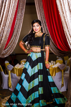 Maharani stunning a a modern sangeet lengha. Maharani stunning a a modern sangeet lengha.