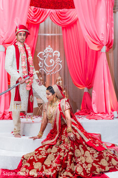Indian wedding ceremony portrait. indian wedding ceremony,indian wedding floral and decor,indian wedding mandap,indian bride and groom