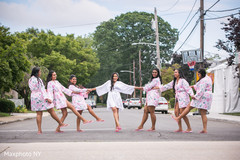 Indian bride and bridesmaids outdoor photography Indian bride and bridesmaids outdoor photography
