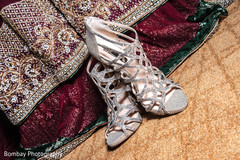 Gorgeous silver bridal shoes. Gorgeous silver bridal shoes.