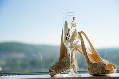 Fabulous golden bridal shoes. Fabulous golden bridal shoes.