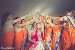 Maharani and bridesmaids making a toast. Maharani and bridesmaids making a toast.