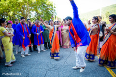 Groomsmen and bridesmaids dancing. Groomsmen and bridesmaids dancing.