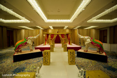Elephants decorating the wedding venue. Elephants decorating the wedding venue.