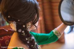 Indian bridesmaid getting ready for wedding ceremony Indian bridesmaid getting ready for wedding ceremony