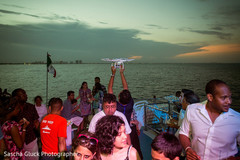 Great shot of pre-wedding celebration during the sunset. destination wedding photography,indian bride,indian pre-wedding celebrations