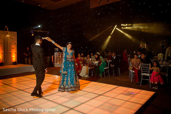 Indian couple romantic fist dance.