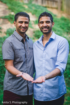 Groom with family member Groom with family member