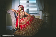 Dreamy red and gold bridal lengha Dreamy red and gold bridal lengha