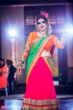 Guest having fun indian sari,indian fusion wedding reception