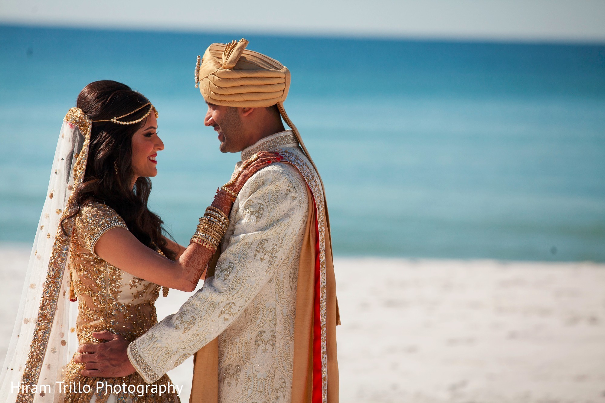 beach wedding dresses indian From Sari to Lehenga: Indian Wedding Dresses for a Beach Wedding