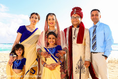 Family beach portrait. indian wedding portrait,indian bride,destination wedding photography